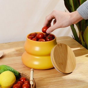 Kitchen Dreamy Colorful Fluid Sealed Jar Ceramic Set Tea Sugar Coffee Storage Canisters