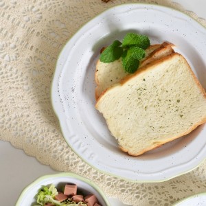 China Tableware Glazed Annual Ring Shape Stoneware Ceramic Dinnerware Sets