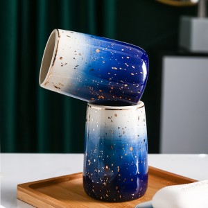 Decal Starry Sky Design Ceramic Bath Set Bathroom Accessories