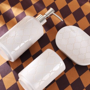Modern White 3pcs Ceramic Bathroom Accessories Set