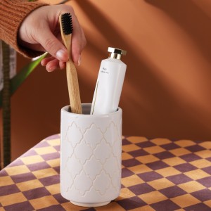 Modern White 3pcs Ceramic Bathroom Accessories Set