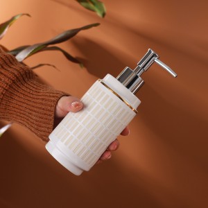 Sand Blast Bath Gift Set Ceramic Stoneware 4 Piece Bathroom Set