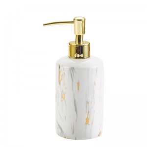 Gold Marble Decal Hotel Ceramic 4 Piece Europe Simple Bathroom Accessories Set
