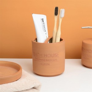 Hand Painted Modern 4-Piece Ceramic Complete Bathroom Set