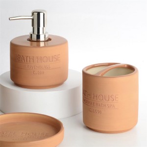 Hand Painted Modern 4-Piece Ceramic Complete Bathroom Set