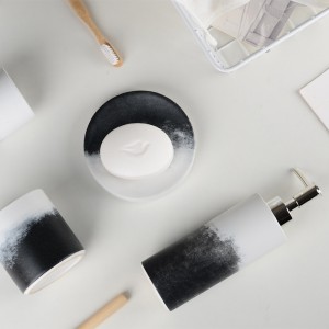 Modern Ceramic Bathroom Hand Soap Dispenser Washroom Accessories Set