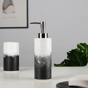 Modern Ceramic Bathroom Hand Soap Dispenser Washroom Accessories Set