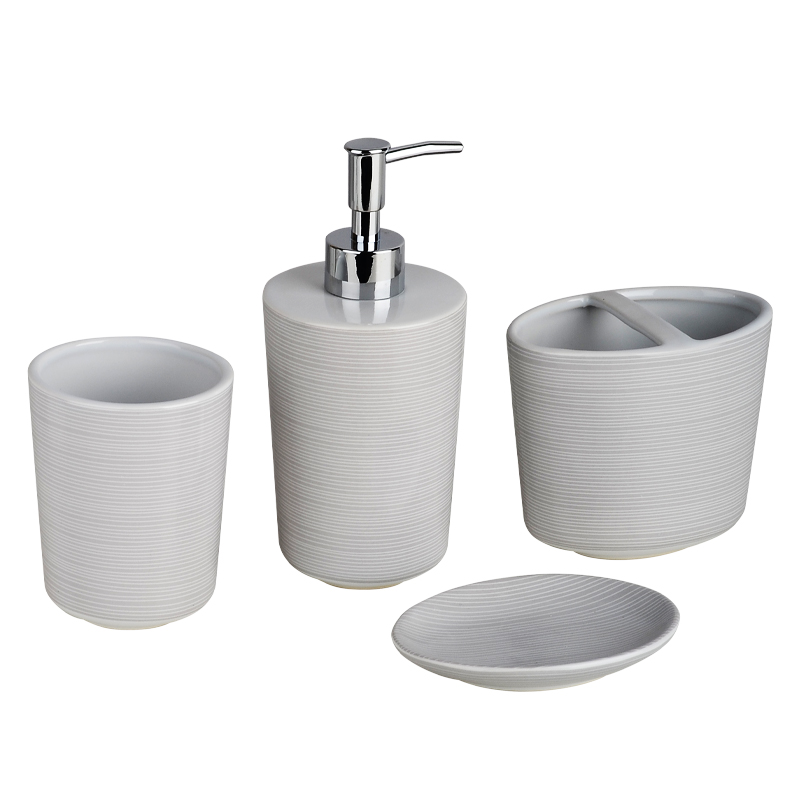 Custom Modern Ceramic Washroom Accessories Bathroom Soap Dish Set-1
