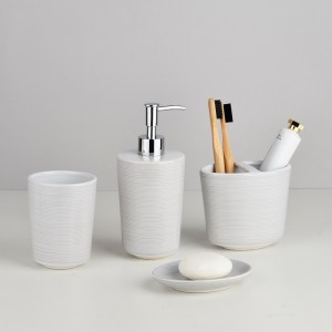 Custom Modern Ceramic Washroom Accessories Bathroom Soap Dish Set