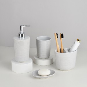 Custom Modern Ceramic Washroom Accessories Bathroom Soap Dish Set