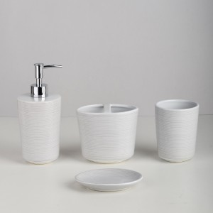 Custom Modern Ceramic Washroom Accessories Bathroom Soap Dish Set