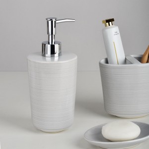 Custom Modern Ceramic Washroom Accessories Bathroom Soap Dish Set