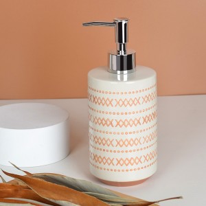 Custom Bathroom Product Modern Hand Panited Round Ceramic Bathroom Accessories Set