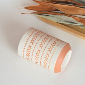 Custom Bathroom Product Modern Hand Panited Round Ceramic Bathroom Accessories Set