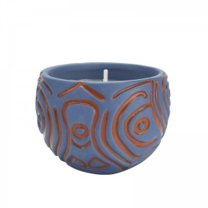 Unique Design Round Scented Ceramic Candle Holder for Home Decor
