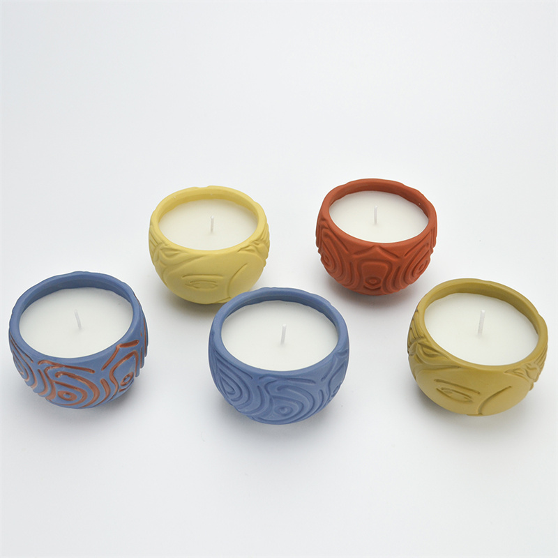 Cheapest Factory Pet Bowl Ceramic - Unique design round scented ceramic candle holder for home decor – Yongsheng