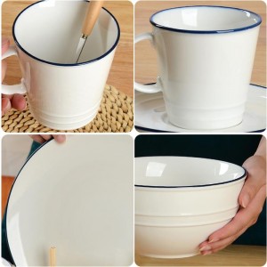 Modern Ceramic Mug Cup Plates Dish Kitchen Dinner Set