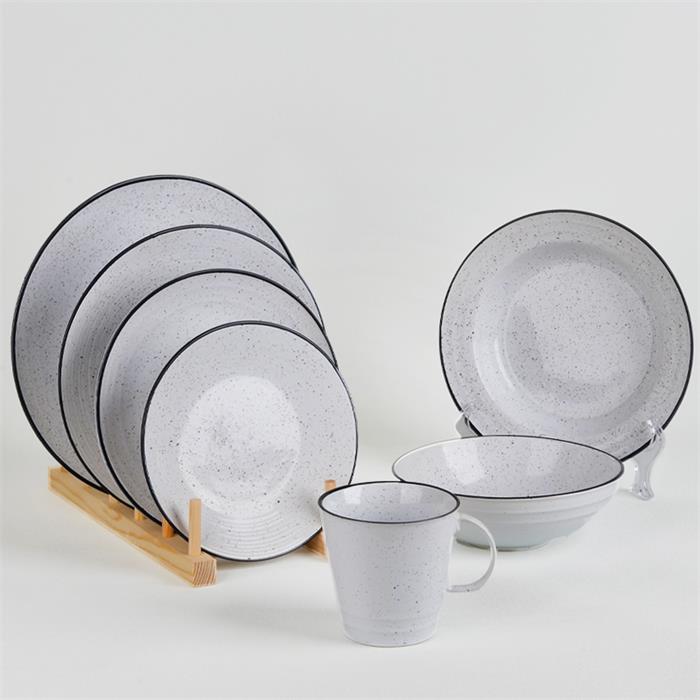 Factory Modern High Quality ODM Handmade Stoneware Dinnerware Kitchen Tableware For Hotel Restaurant-1