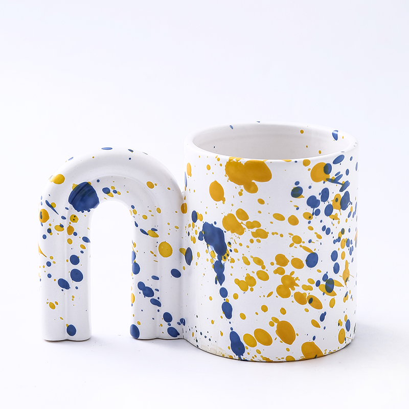 Arch handle Design Nordic Personalized Creative Coffee Mugs Custom Logo Ceramic Cup-1
