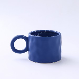 Irregular Ink Dot Design Creative Coffee Cup Round Ceramic Mug