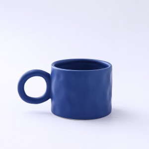 Irregular Ink Dot Design Creative Coffee Cup Round Ceramic Mug