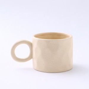 Irregular Ink Dot Design Creative Coffee Cup Round Ceramic Mug