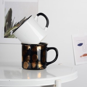 Factory Custom Logo Multi-Colored Glaze Water Tea Coffee Enamel Ceramic Camping Mug