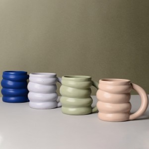 Factory Handmade Irregular Stoneware Mug Custom Ceramic Dinnerware