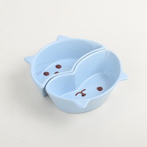 New Products Creativity Cut Dog Cat Drinking Pet Feeder Bowl