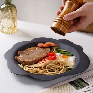 Luxury Black Clay Porcelain Plate Set