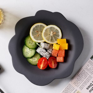 Luxury Black Clay Porcelain Plate Set