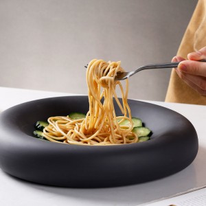Luxury Black Clay Porcelain Plate Set