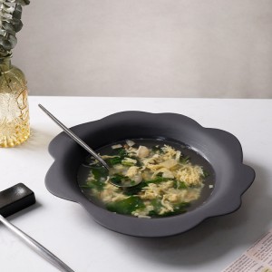 Luxury Black Clay Porcelain Plate Set