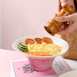 Modern Reactive Pink Stoneware Dinnerware Set