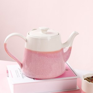 Modern Reactive Pink Stoneware Dinnerware Set