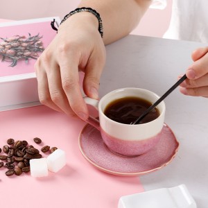 Modern Reactive Pink Stoneware Dinnerware Set