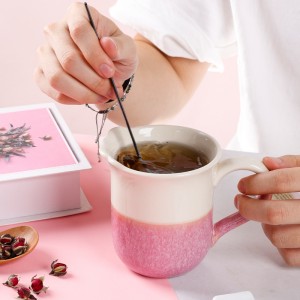Modern Reactive Pink Stoneware Dinnerware Set