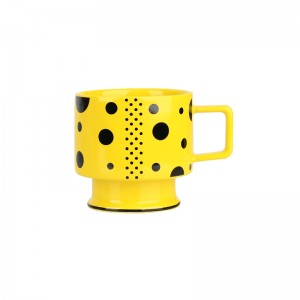 Custom Logo Ceramic Stack Coffee Mug with Rack